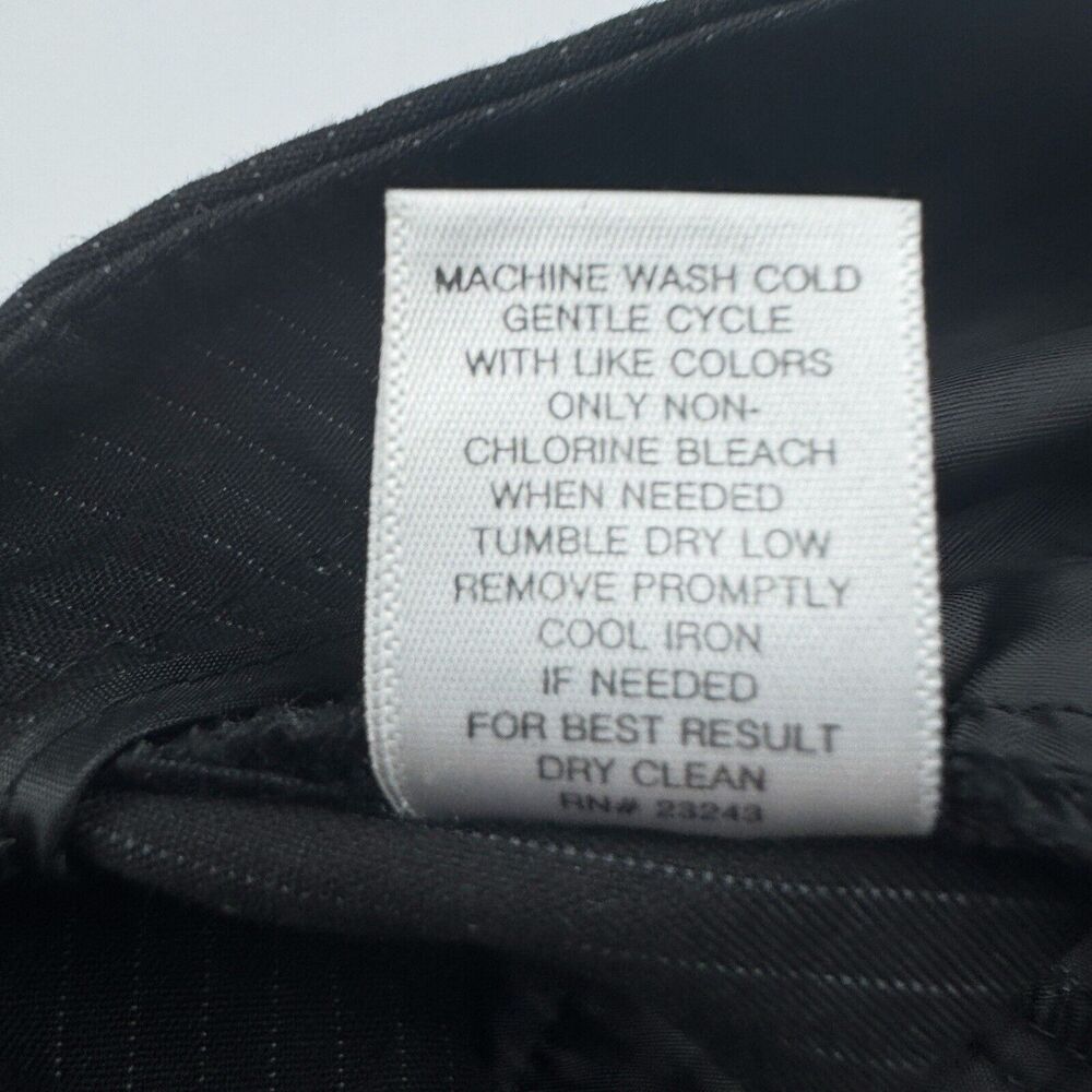 New York & Company Stretch Black Pinstripe Dress Pant Size 2 Tall - Picture 16 of 16